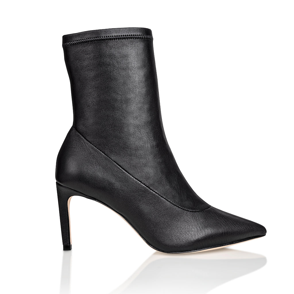Joan Oloff Shoes Dakota Stretch Dress Bootie with Stiletto Heel Size 7 / Black Joan Oloff Shoes Dakota Stretch Dress Bootie with Stiletto Heel Size 7 / Black