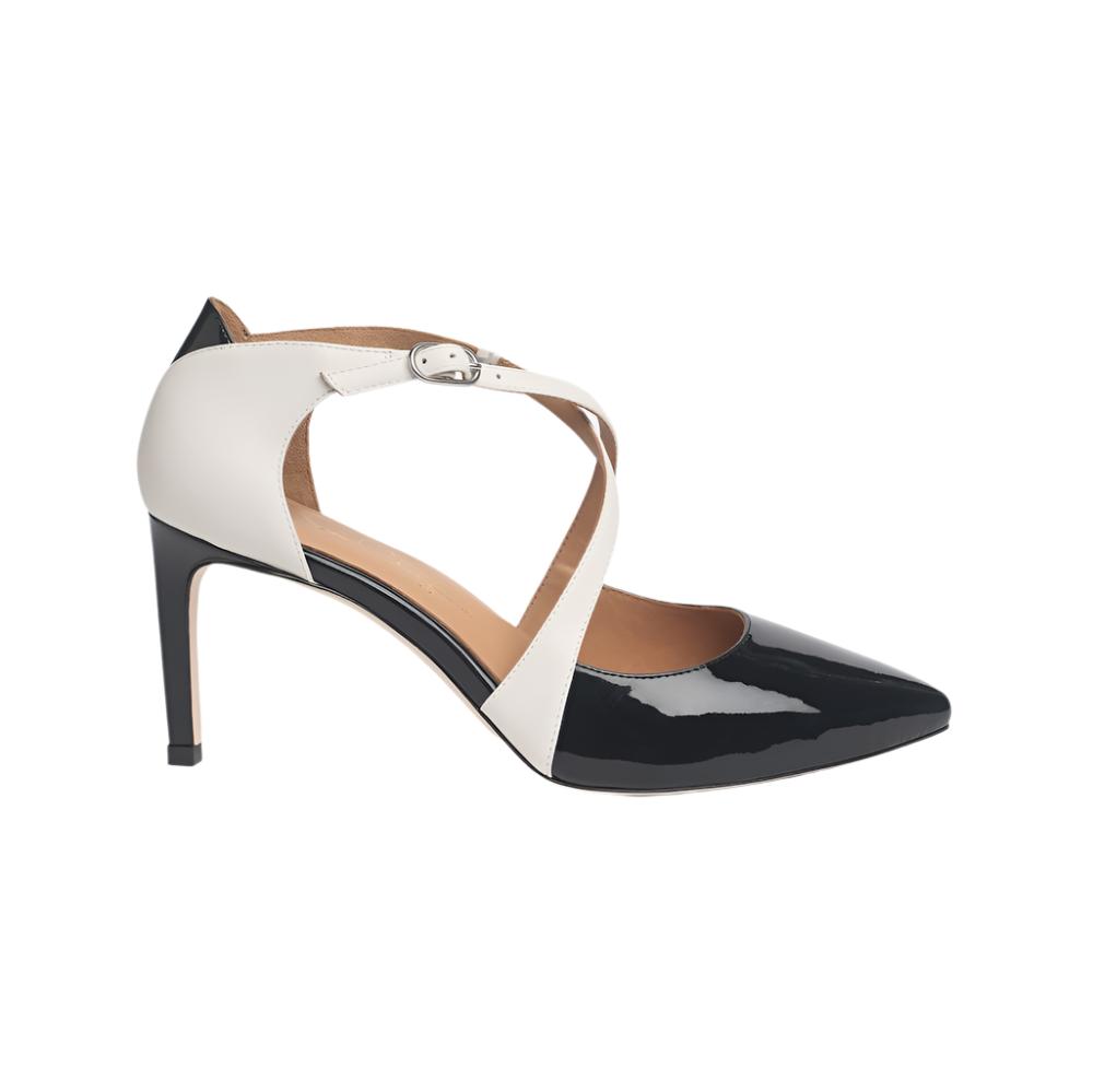 Desire Black and Off White Comfortable Heel_593