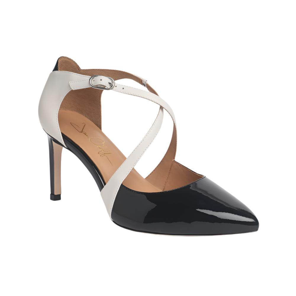 Desire Black and Off White Comfortable Heel_594