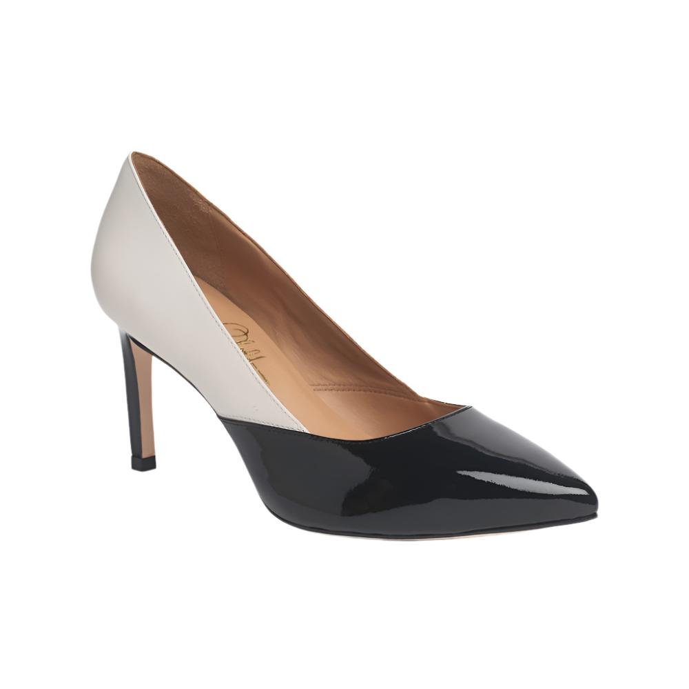 Darcey Black and White Comfortable Heel_631