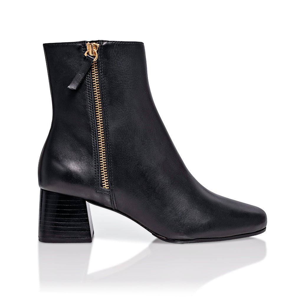 Arina Bootie Black Lux Nappa Comfortable Heel_149