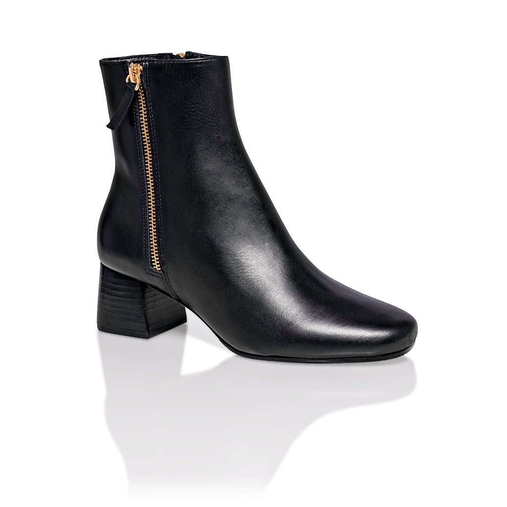 Arina Bootie Black Lux Nappa Comfortable Heel_152