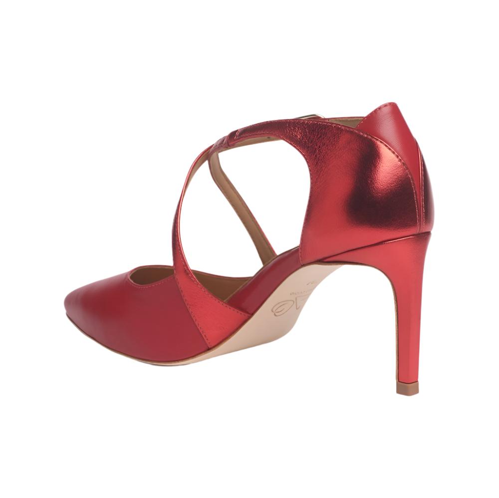 Desire Metallic Red Comfortable Heel_606