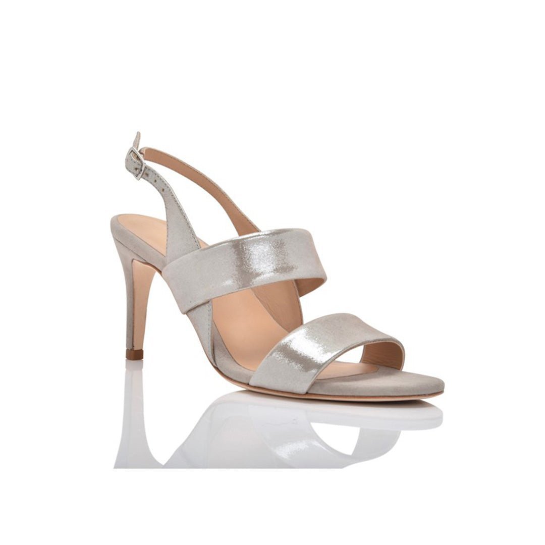 Fortune Grey Shimmer Suede Comfortable Heel_2772