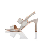 Fortune Grey Shimmer Suede Comfortable Heel_2773