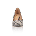 Deborah Natural Printed Wild Snake Comfortable Heel_2302