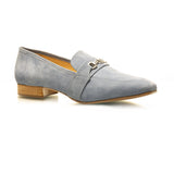 Adonis Blue Nubuck Leather Loafer Comfortable Heel_3522
