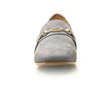 Adonis Blue Nubuck Leather Loafer Comfortable Heel_3524