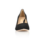 Deborah Black Kid Suede Comfortable Heel_1707