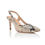 Dance Natural Printed Wild Snake/Clear Mesh Comfortable Heel_2646
