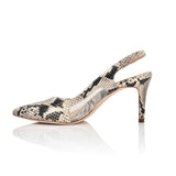Dance Natural Printed Wild Snake/Clear Mesh Comfortable Heel_2647