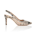 Dance Natural Printed Wild Snake/Clear Mesh Comfortable Heel_2645