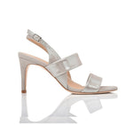 Fortune Grey Shimmer Suede Comfortable Heel_2771