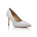 Deborah Silver Mesh Leather Comfortable Heel_3207