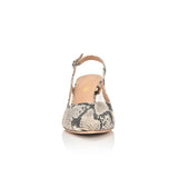 Dance Natural Printed Wild Snake/Clear Mesh Comfortable Heel_2648