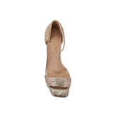 Simone Champagne Metallic Snake