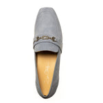 Adonis Blue Nubuck Leather Loafer Comfortable Heel_3523