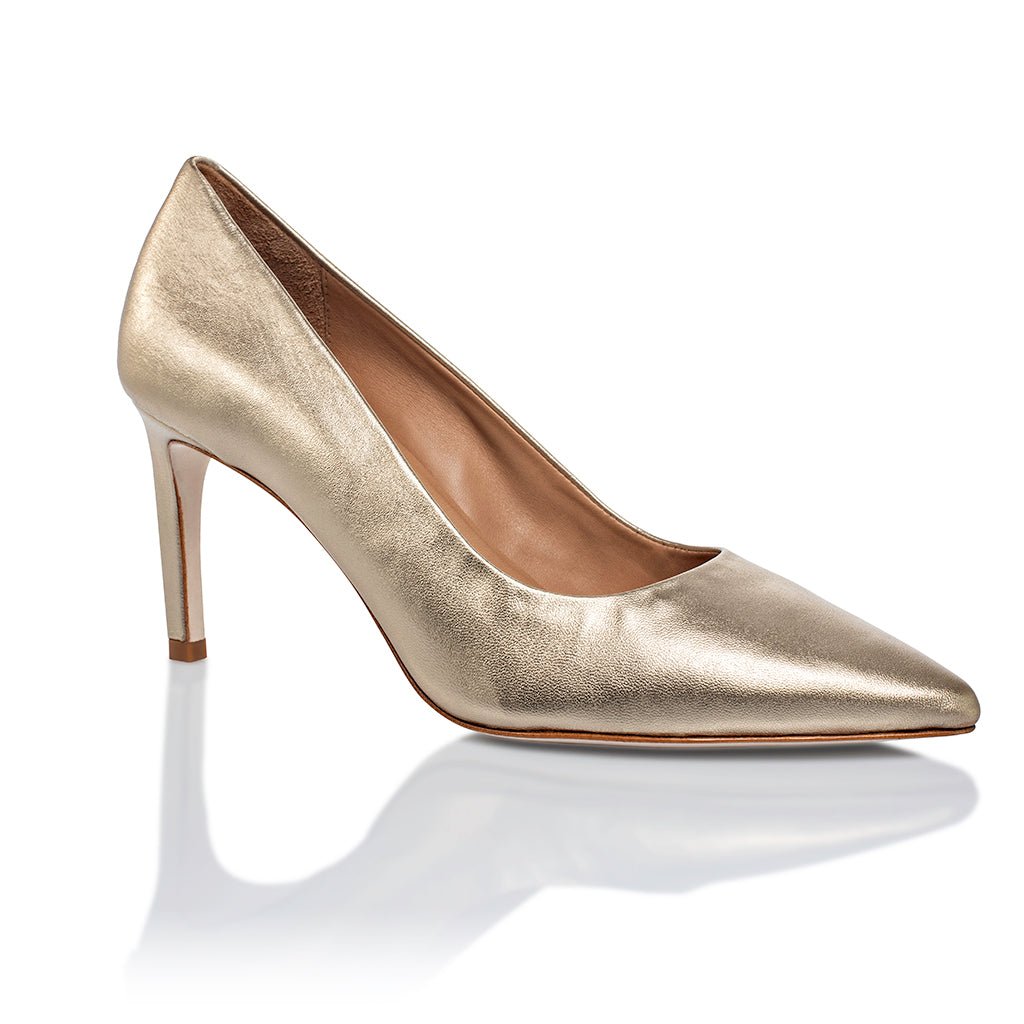 Deborah 2.0 Champagne Gold Metallic – Joan Oloff Shoes