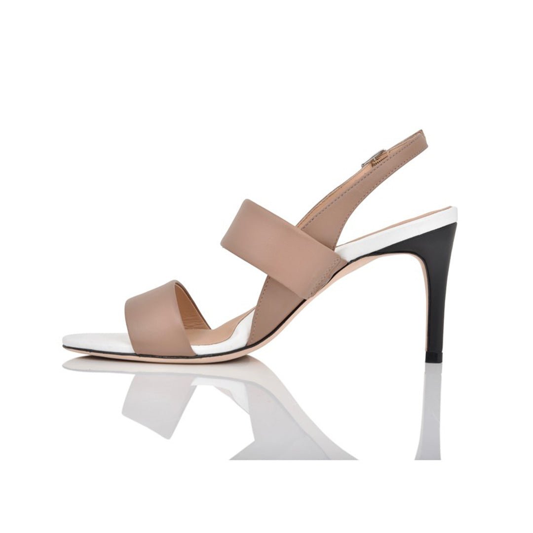 Fortune Tawny Brown/White/Black Lux Nappa Comfortable Heel_2787