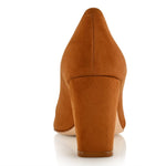 Sandra Autumn Kid Suede/ Autumn Soft Lux Leather Cap Toe Comfortable Heel_3332