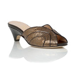 Diana Lux Peep Toe Mule Wedge Comfortable Heel_722