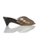 Diana Lux Peep Toe Mule Wedge Comfortable Heel_721