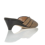 Diana Lux Peep Toe Mule Wedge Comfortable Heel_724