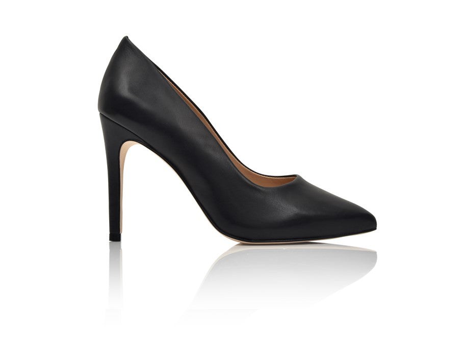 Romantic Black Nappa Comfortable Heel_1901